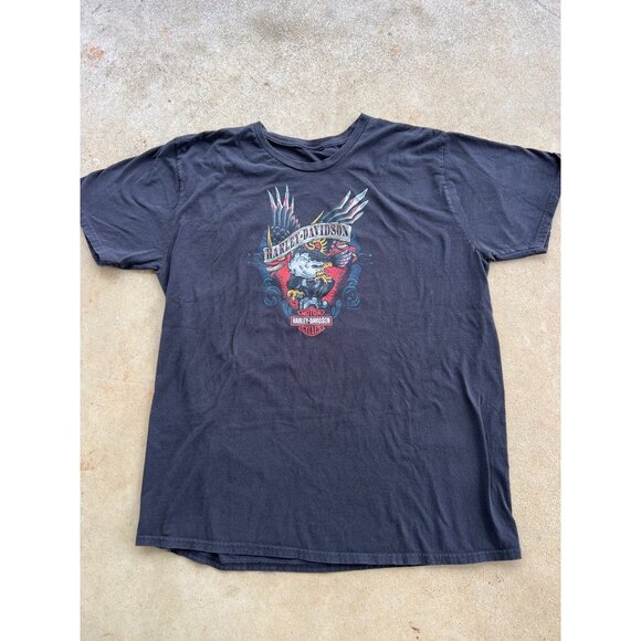 Harley-Davidson Thunder Road Graphic T-Shirt Black Crewneck Short Sleeve XL G3 - Picture 1 of 6